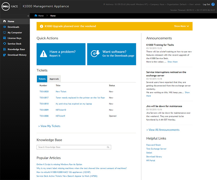 Dell Kace K1000 Systems Management Appliance Deployandmanage Com